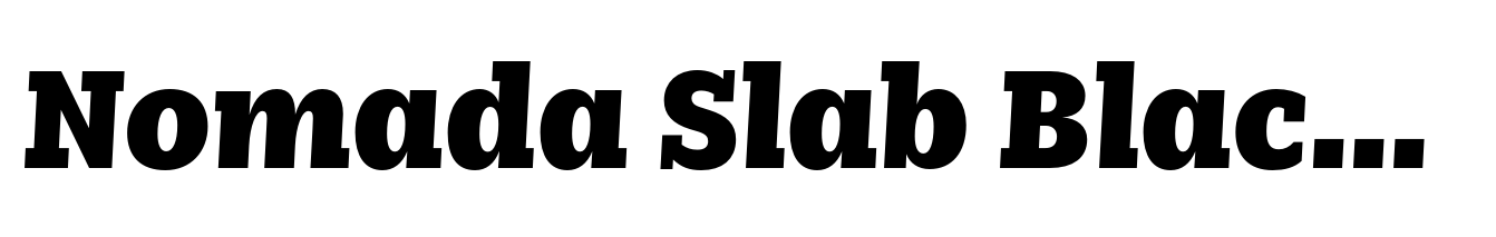 Nomada Slab Black Italic